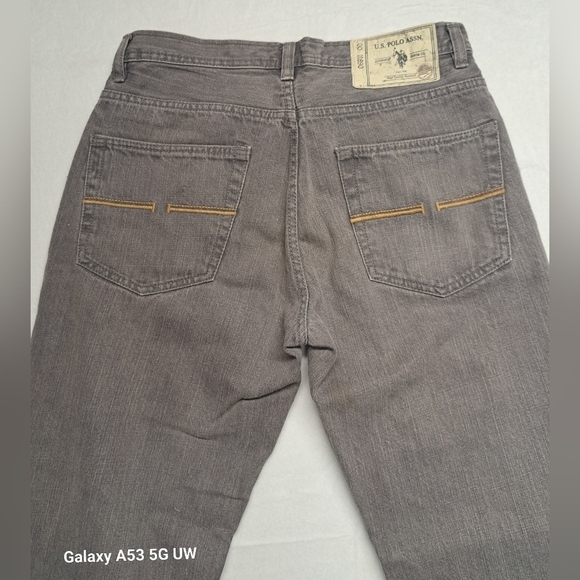 U.S. Polo Assn. W30 L30 Grey Jeans 100% Cotton Zipper Fly 5 Pocket - Picture 2 of 5